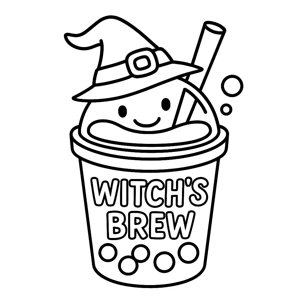 Boba Witch Brew Coloring Page