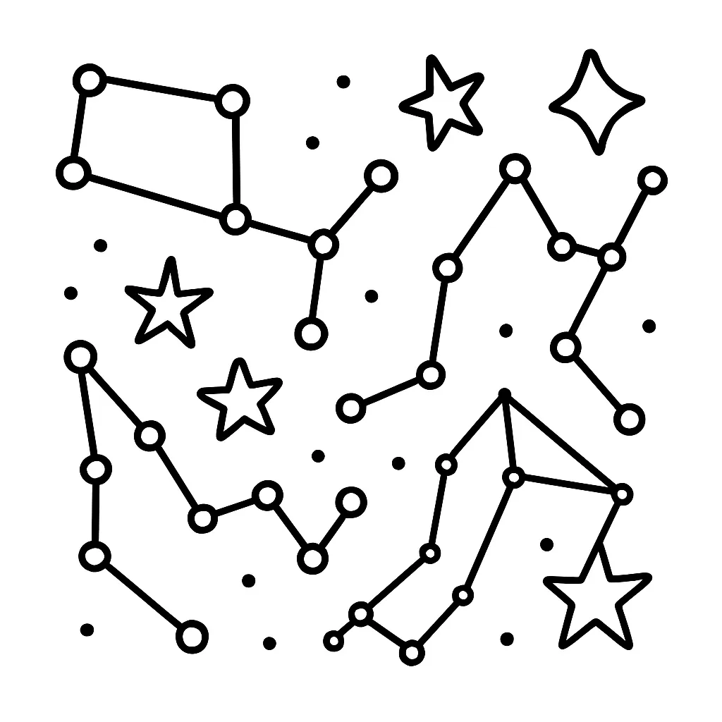 Constellation Shapes Coloring Page