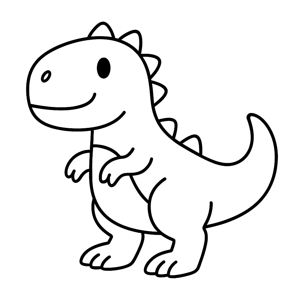 Dinosaur with Short Arms Coloring Page