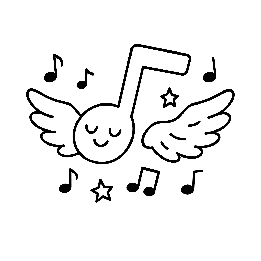 Music, the Symbol of Freedom Coloring Page